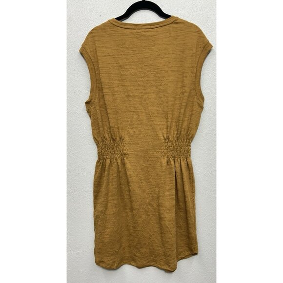 Z Supply Rowan Textured Knit Dress Small Caramel Shift Mini Defined Waist FALL - Picture 5 of 8